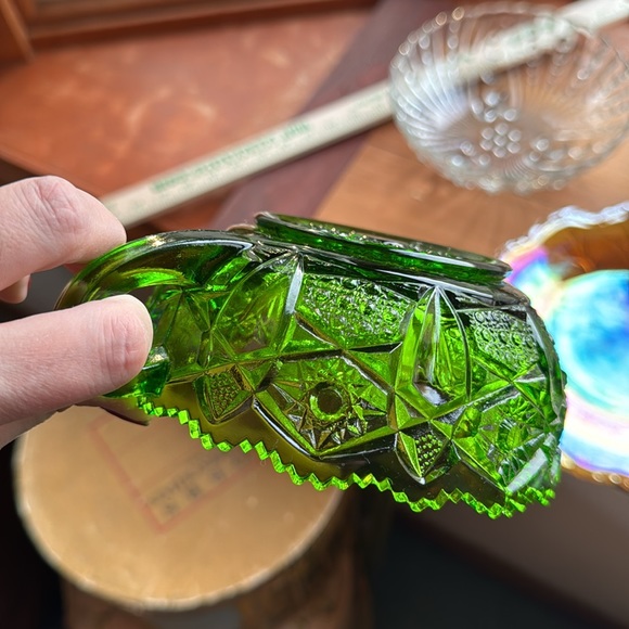 Le smith green depression glass mug - Picture 4 of 8